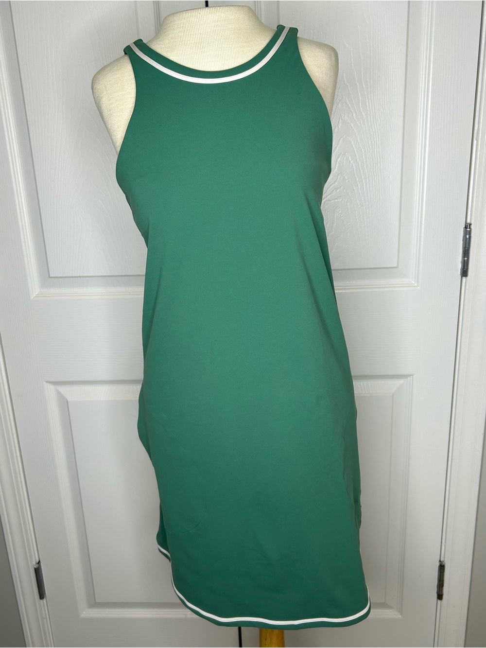 Vimhue Green Athletic Dress Sleeveless Pocket Tennis Golf Dress XS